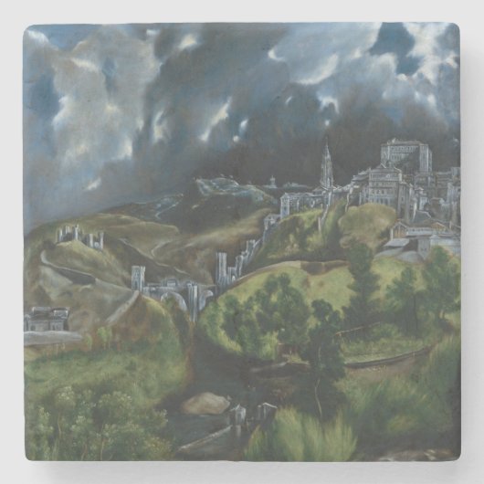 Dessous-de-verre En Pierre Vue de Toledo par El Greco (Devant)