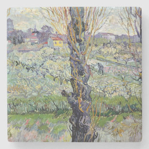 Dessous-de-verre En Pierre Vue de Vincent van Gogh   d'Arles, 1889