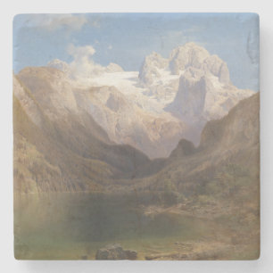 Dessous-de-verre En Pierre Vue du lac Gosau au Dachstein
