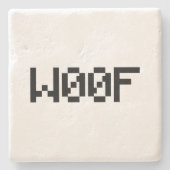 Dessous-de-verre En Pierre W00F [Sons animaux de léopards] (Devant)