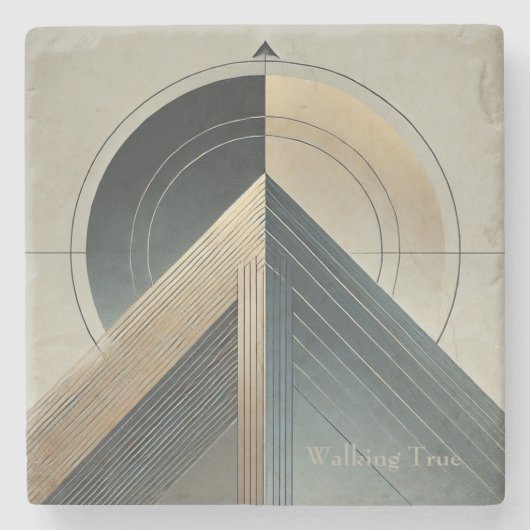 Dessous-de-verre En Pierre Walking True (Devant)