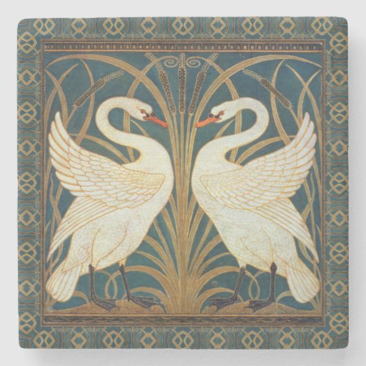 Dessous-de-verre En Pierre Walter Crane Swan (Devant)