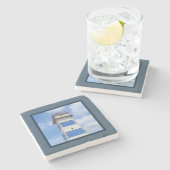 Dessous-de-verre En Pierre Watercolor lighthouse (Côté)