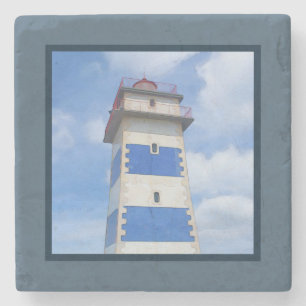 Dessous-de-verre En Pierre Watercolor lighthouse