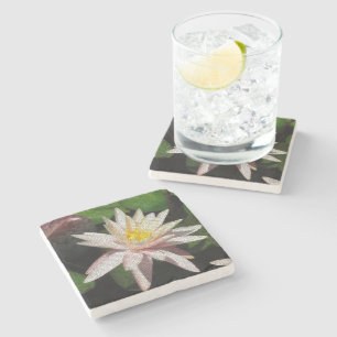 Dessous-de-verre En Pierre Waterlily Mosaic Stone Coaster