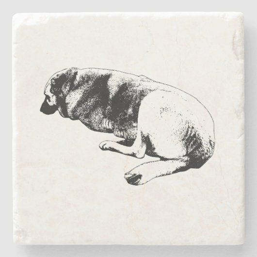 Dessous-de-verre En Pierre Weight Pressed Into Peace (Devant)