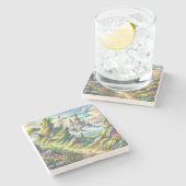 Dessous-de-verre En Pierre Whimsical Path & Quote (Côté)