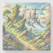 Dessous-de-verre En Pierre Whimsical Path & Quote (Devant)