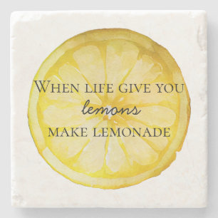 Dessous-de-verre En Pierre White Life vous donne une citation de citron