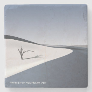 Dessous-de-verre En Pierre White Sands New Mexico Stone Tile Dessous de verre