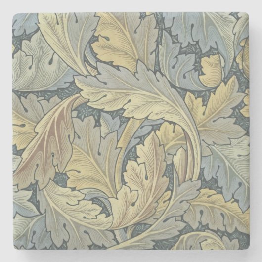 Dessous-de-verre En Pierre William Morris Acanthus Feuille Floral Art Nouveau (Devant)