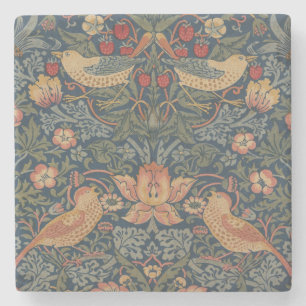Dessous-de-verre En Pierre William Morris Fraise Voleurs Oiseaux