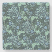 Dessous-de-verre En Pierre William Morris Motif d'algues (Devant)