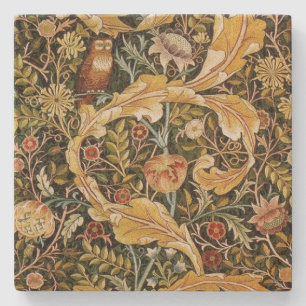 Dessous-de-verre En Pierre William Morris Owl et Acanthus