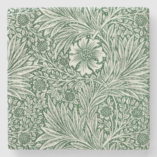Dessous-de-verre En Pierre william morris souci vert floral fleur (Devant)