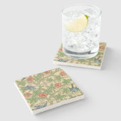 Dessous-de-verre En Pierre William Morris Trellis Design classique de papier  (Côté)