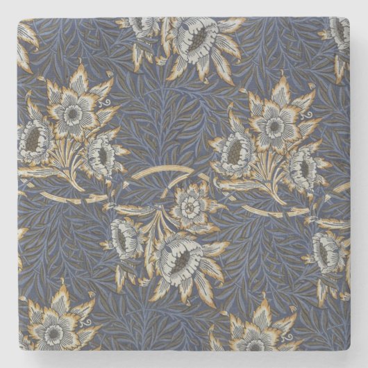 Dessous-de-verre En Pierre William Morris Tulip Willow Blue Motif (Devant)