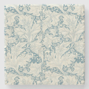 Dessous-de-verre En Pierre William Morris Wallflower bleu damas floral