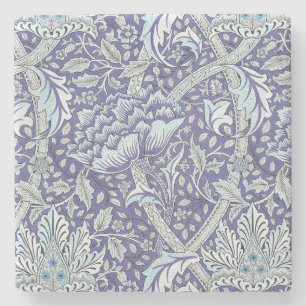 Dessous-de-verre En Pierre William Morris Windrush fleurs bleues