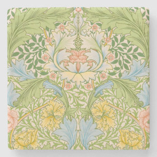 Dessous-de-verre En Pierre Wm Morris Myrtle Floral Art Nouveau Pastel