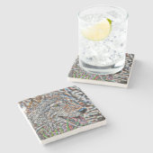 Dessous-de-verre En Pierre Wolf fractal (Côté)