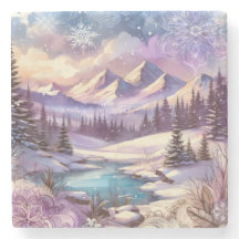 Wonderland d'hiver Motifs de Nature Mountain Lake