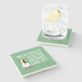 Dessous-de-verre En Pierre WOO HOO ! TU FAIS BEAUCOUP ! Sandra Boynton (Côté)