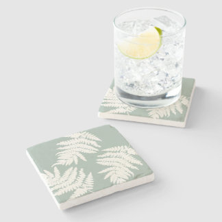 Dessous-de-verre En Pierre Woodland Fern Leaf Custom Background Colors 