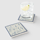 Dessous-de-verre En Pierre Year of the Horse Mahjong Toile Stone Coaster (Côté)