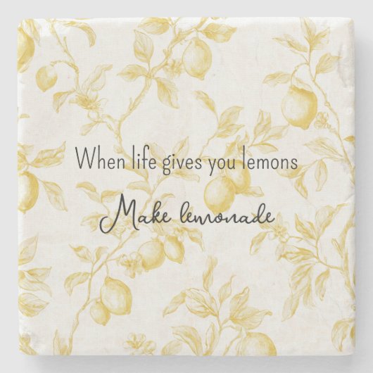 Dessous-de-verre En Pierre Yellow Fruit Lemons Make Lemonade (Devant)