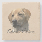 Dessous-de-verre En Pierre Yellow Labrador Retriever (Devant)