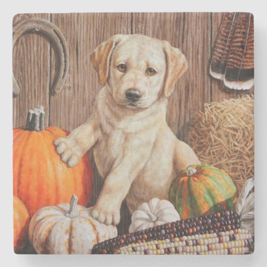 Dessous-de-verre En Pierre Yellow Labrador Retriever Chien Chien Chien Citrou (Devant)