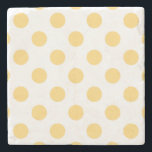Dessous-de-verre En Pierre Yellow polkadots<br><div class="desc">Yellow polkadots on white background</div>