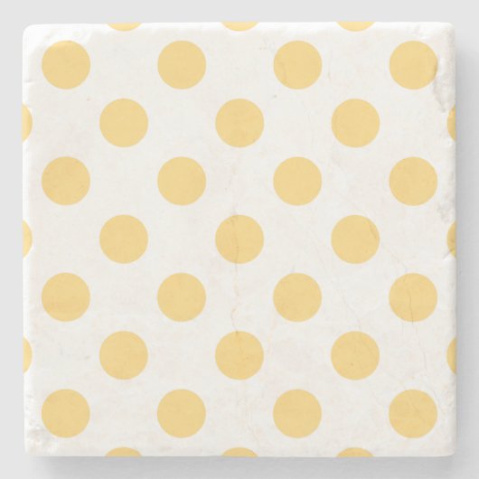 Dessous-de-verre En Pierre Yellow polkadots (Devant)