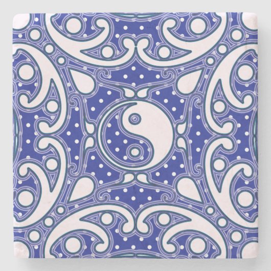 Dessous-de-verre En Pierre Yin Yang (Devant)