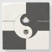 Dessous-de-verre En Pierre Yin Yang (Devant)