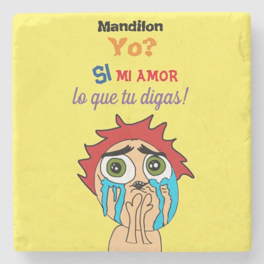 Dessous-de-verre En Pierre yo mandilon ? (Devant)