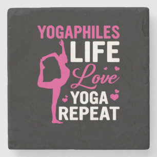Dessous-de-verre En Pierre Yoga Lover Yoga Life Love Yoga Répéter