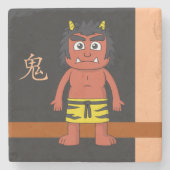 Dessous-de-verre En Pierre Yokai Oni (Ogre) (Devant)