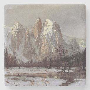 Dessous-de-verre En Pierre Yosemite Valley, Californie (Cathedral Rock)