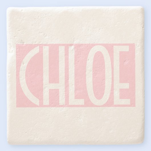Dessous-de-verre En Pierre Your | Bold White Text on Light Pink