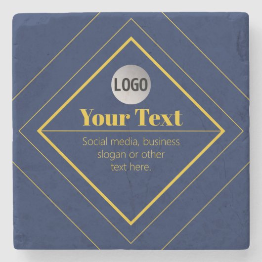 Dessous-de-verre En Pierre Your Logo & Customizable Design Template (Devant)