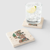 Dessous-de-verre En Pierre Yucatan Psychedelic Mexicano Visiones (Côté)