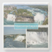 Dessous-de-verre En Pierre zCA012 NIAGARA TOMBE du pont Rainbow, (Devant)