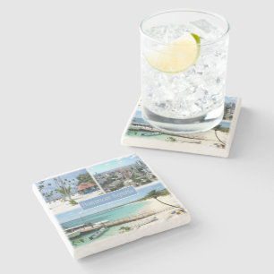 Dessous-de-verre En Pierre zDO005 RÉPUBLIQUE DOMINICAINE, Mosaïque, Amérique,