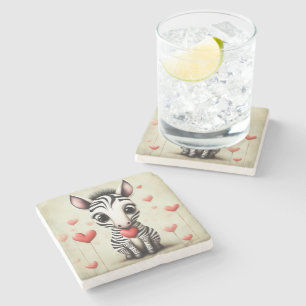 Dessous-de-verre En Pierre Zebra Love 1