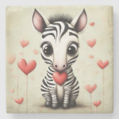 Dessous-de-verre En Pierre Zebra Love 1 (Devant)