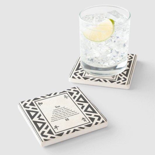 Dessous-de-verre En Pierre Zen (Côté)