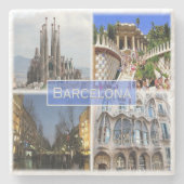 Dessous-de-verre En Pierre zES010 BARCELONE, Espagne, Europe, (Devant)