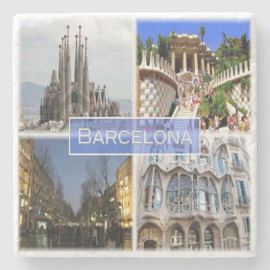 Dessous-de-verre En Pierre zES010 BARCELONE, Espagne, Europe, (Devant)